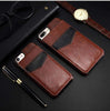 Vertical Flip Card Holder Leather Case For iPhone - Zodeys