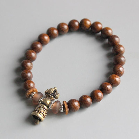 Tibetan Nanmu Wood Mala Beads Bracelet - Zodeys