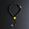 Black Stone & White Copper Om Mani Padme Hum Charm Bracelet - Zodeys