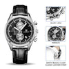 Men's Chronograph Leather Quartz Watch - Zodeys