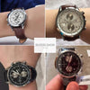 Men's Chronograph Leather Quartz Watch - Zodeys