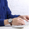Men's Chronograph Leather Quartz Watch - Zodeys