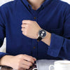 Men's Chronograph Leather Quartz Watch - Zodeys