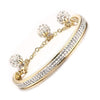 Women's Rhinestone Paved Gold Cuff Bangle Bracelet - Zodeys