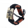 Tibetan Weaved Leather Rope Zodiac Bracelet - Zodeys