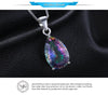 925 Sterling Silver 4ct Rainbow Fire Mystic Topaz Pendant Necklace - Zodeys