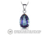 925 Sterling Silver 4ct Rainbow Fire Mystic Topaz Pendant Necklace - Zodeys