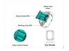 5.9ct Sterling Silver Emerald Cocktail Ring - Zodeys