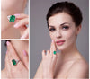 5.9ct Sterling Silver Emerald Cocktail Ring - Zodeys