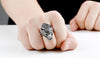 Stainless Steel Wolf Head Ring