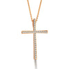 Rhinestone Cross Pendant Chain Necklace