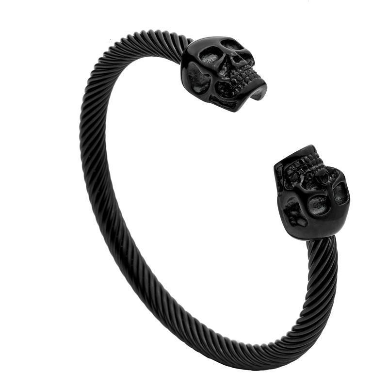 Muerte Titanium Steel Cuff Bangle