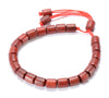 Handmade Red Sandalwood Beads Adjustable Mala Rope Bracelet - Zodeys