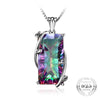 16ct Rainbow Fire Mystic Topaz Silver Necklace - Zodeys