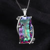16ct Rainbow Fire Mystic Topaz Silver Necklace - Zodeys
