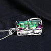 16ct Rainbow Fire Mystic Topaz Silver Necklace - Zodeys