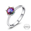 Mystic Fire Rainbow Topaz Silver Engagement Ring