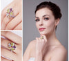 Peruvian Flower 3.1ct Amethyst & Garnet Topaz Silver Ring - Zodeys