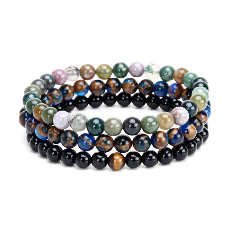 Fumatore Black Hematite Stone Beaded Bracelet - Zodeys