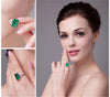 5.9ct Sterling Silver Emerald Cocktail Ring - Zodeys