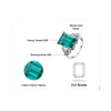 5.9ct Sterling Silver Emerald Cocktail Ring - Zodeys