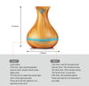 400ml Wood Grain Aroma Essential Oil Diffuser Ultrasonic Air Humidifier - Zodeys