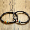 Fierté - Rainbow Pride Magnetic Buckle Leather Bracelet - Zodeys