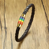 Fierté - Rainbow Pride Magnetic Buckle Leather Bracelet - Zodeys