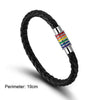 Fierté - Rainbow Pride Magnetic Buckle Leather Bracelet - Zodeys