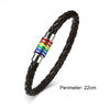Fierté - Rainbow Pride Magnetic Buckle Leather Bracelet - Zodeys