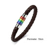 Fierté - Rainbow Pride Magnetic Buckle Leather Bracelet - Zodeys