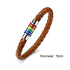 Fierté - Rainbow Pride Magnetic Buckle Leather Bracelet - Zodeys