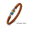 Fierté - Rainbow Pride Magnetic Buckle Leather Bracelet - Zodeys