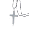 Sterling Rhinestone Stainless Steel Cross Necklace