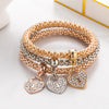 Rhinestone Heart Pendant Love Bracelet