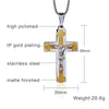 Polished Matte Finish 24" Jesus Cross Necklace - Zodeys