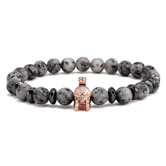 Roman Spartan Natural Agate Stones Bracelet