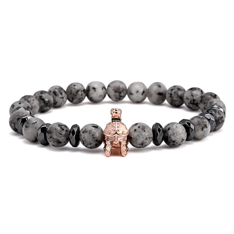 Roman Spartan Natural Agate Stones Bracelet