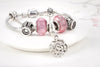 Love Pink Flower Charm Chain Bracelet - Zodeys