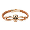 Poc Comú Premium Leather Skull Bracelet - Zodeys