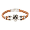 Poc Comú Premium Leather Skull Bracelet - Zodeys