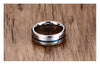 Thin Aqua Groove Stainless Steel Ring - Zodeys
