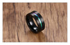 Raver's Rainbow Groove Matte Finished Stainless Steel Ring