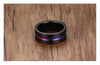 Raver's Rainbow Groove Matte Finished Stainless Steel Ring
