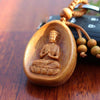 Carved Rosewood Lucky Buddha Key Chain - Zodeys