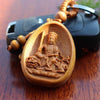 Carved Rosewood Lucky Buddha Key Chain - Zodeys