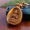 Carved Rosewood Lucky Buddha Key Chain - Zodeys