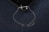 925 Sterling Silver Sideways Cross Bracelet - Zodeys