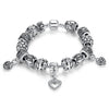 Cupid's Cutey 925 Silver Heart Charms Beaded Bracelet - Zodeys
