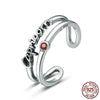 Capricorn Sterling Silver Open Finger Ring - Zodeys